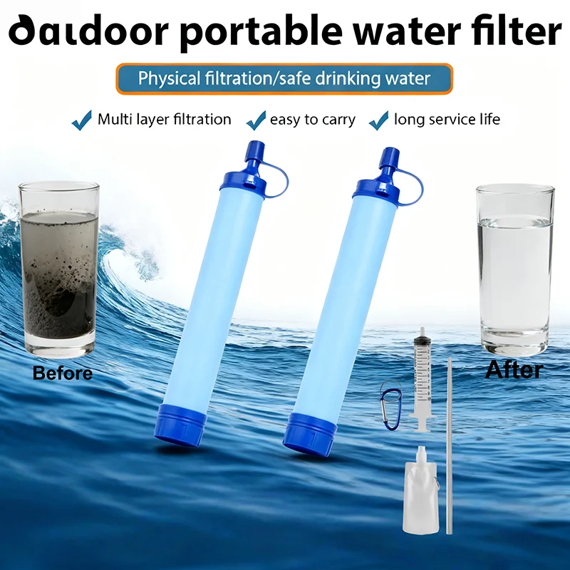 Water Filter Straw - Outdoor Water Filter Straw Camping Purification