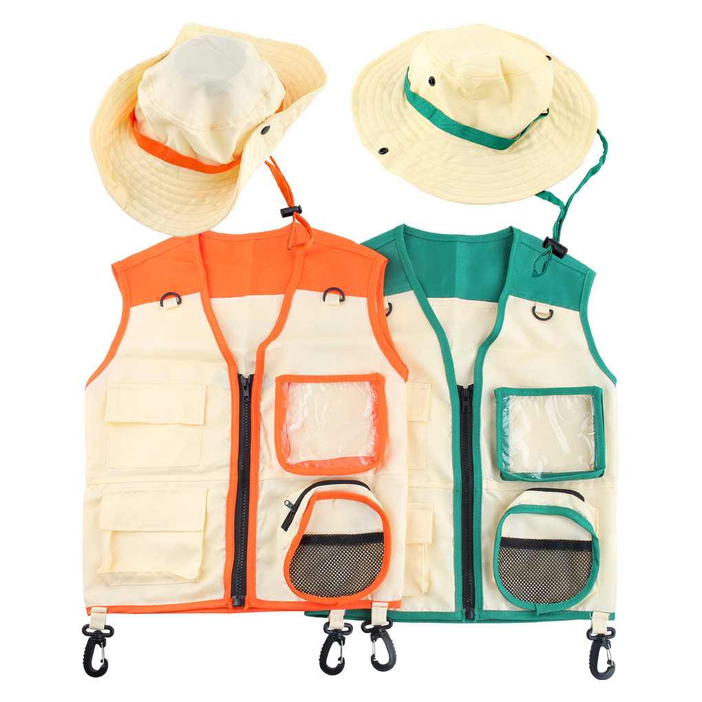 Outdoor Adventure Kit For Kids - Kids Insect Explorer Vest Hat Kit