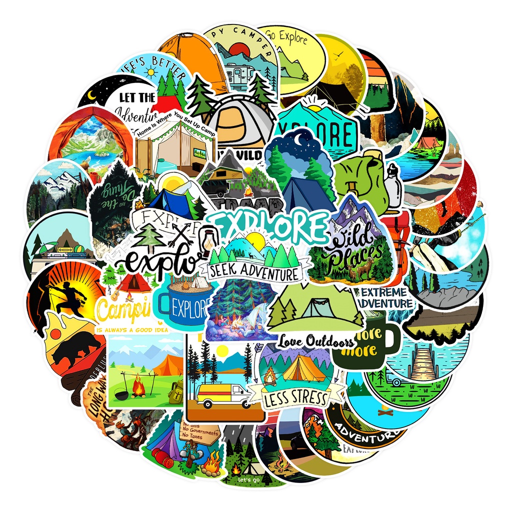 Outdoor Adventure Stores - 50PCS Outdoor Adventure Camping Decorative Waterproof