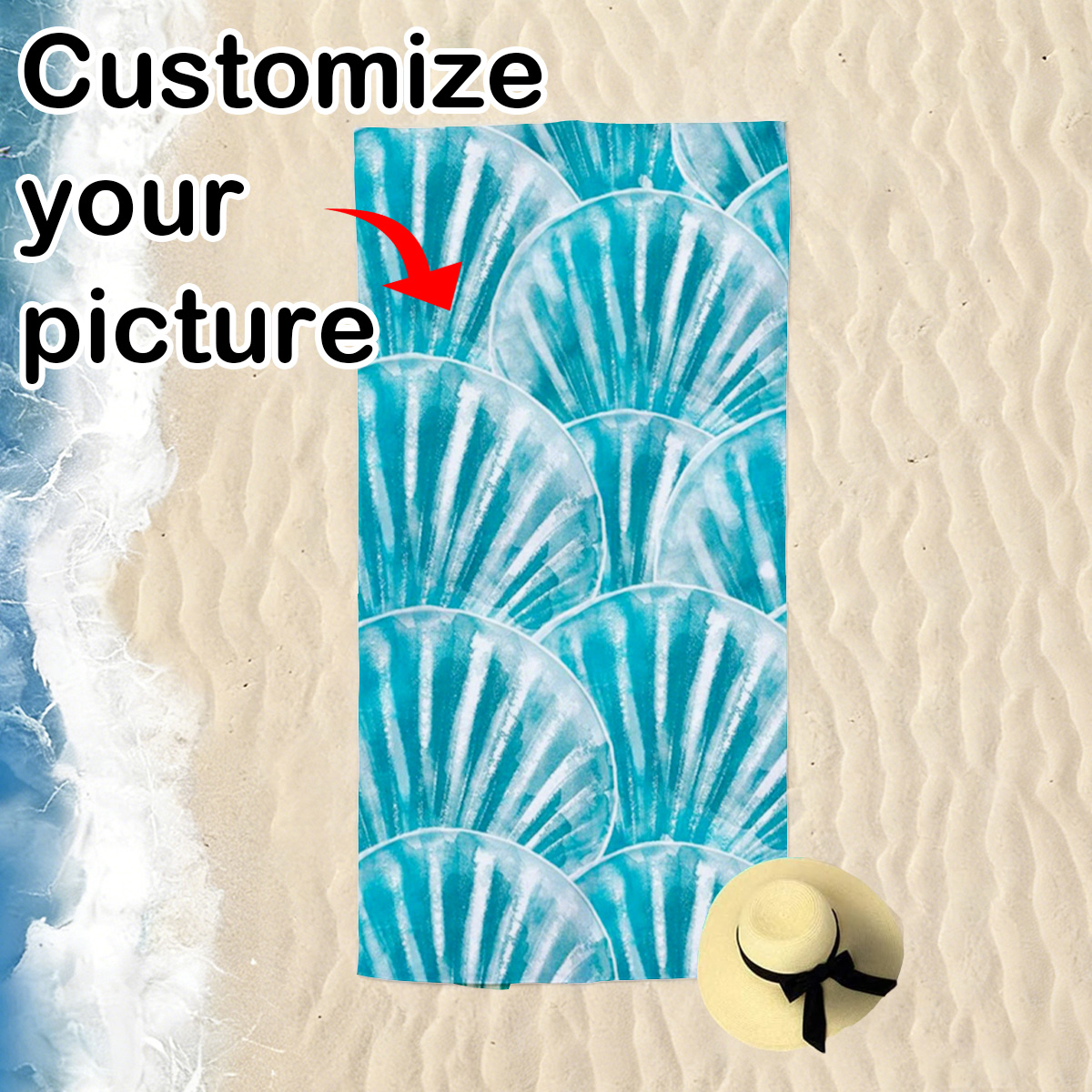 Outdoor Adventure Stores - 1Pc Custom-Made Multifunctional Quick-Drying Beach Towel,