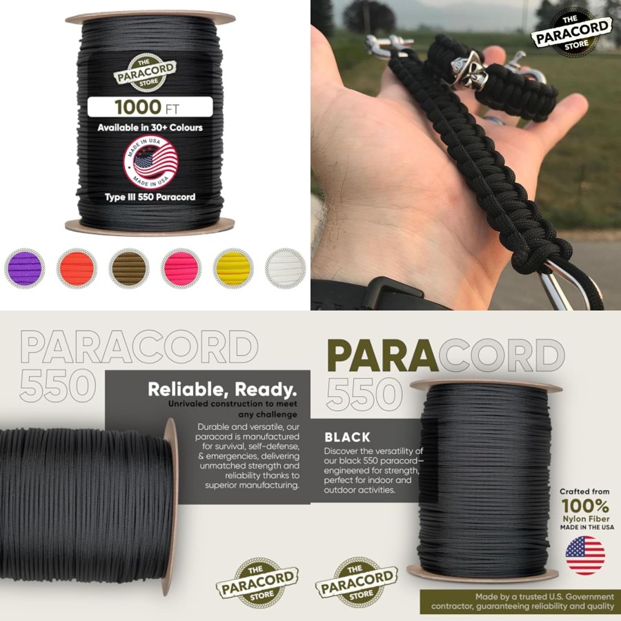 Type III 550 Paracord - 1000 F – Paracord 550 Feet recenzja i cena