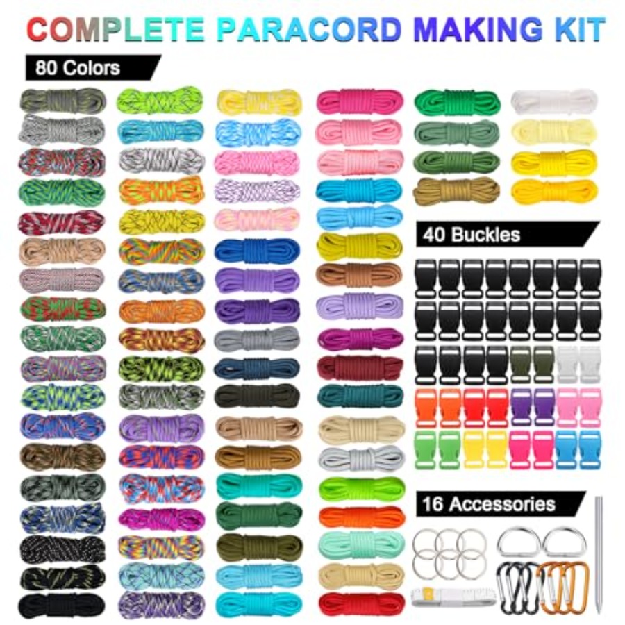 80 Colors Paracord Cord 550 Pa – Paracord 550 Feet recenzja i cena