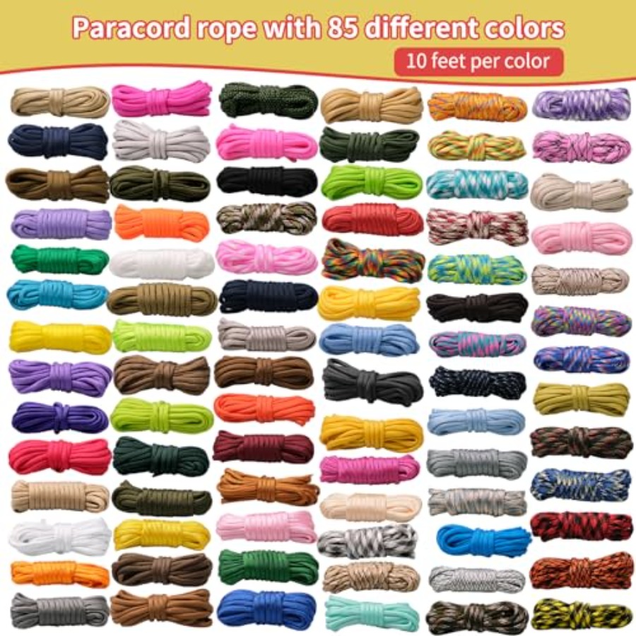 85 Pcs Paracord 550 Combo Kit  – Paracord 550 Feet recenzja i cena